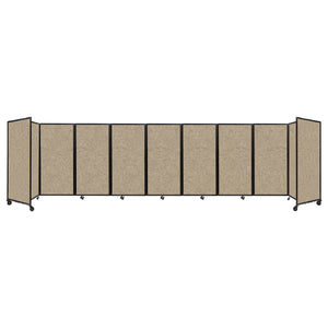 Room Divider 360° Folding Portable Partition with Acoustical Fabric Panels, 25' W x 6' H