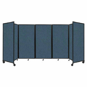 Room Divider 360° Folding Portable Partition with Acoustical Fabric Panels, 14' W x 6' H