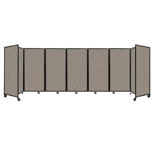 Room Divider 360° Folding Portable Partition with Acoustical Fabric Panels, 19' 6" W x 6' H