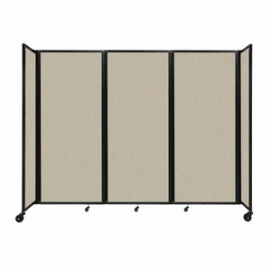 Room Divider 360° Folding Portable Partition with Acoustical Fabric Panels, 8' 6" W x 6' 10" H