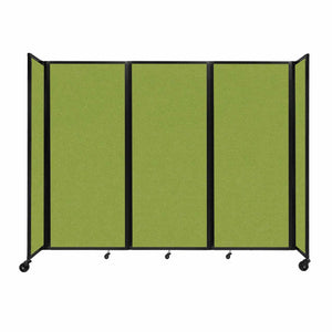 Room Divider 360° Folding Portable Partition with Acoustical Fabric Panels, 8' 6" W x 6' 10" H