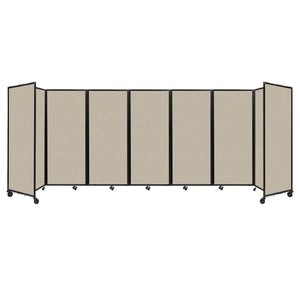 Room Divider 360° Folding Portable Partition with Acoustical Fabric Panels, 19' 6" W x 6' 10" H