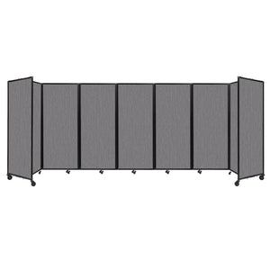 Room Divider 360° Folding Portable Partition with Acoustical Fabric Panels, 19' 6" W x 6' 10" H