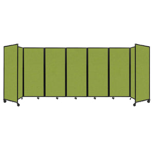 Room Divider 360° Folding Portable Partition with Acoustical Fabric Panels, 19' 6" W x 6' 10" H