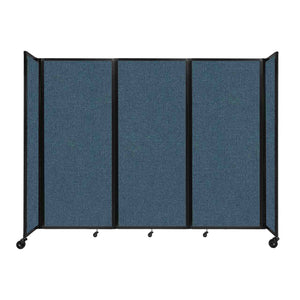 Room Divider 360° Folding Portable Partition with Acoustical Fabric Panels, 8' 6" W x 6' 10" H