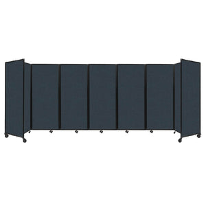 Room Divider 360° Folding Portable Partition with Acoustical Fabric Panels, 19' 6" W x 6' 10" H