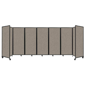 Room Divider 360° Folding Portable Partition with Acoustical Fabric Panels, 19' 6" W x 6' 10" H