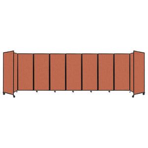 Room Divider 360° Folding Portable Partition with Acoustical Fabric Panels, 25' W x 6' 10" H