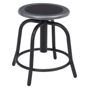 18” - 24” Height Adjustable Swivel Stool-Stools-Black Seat/Black Frame-