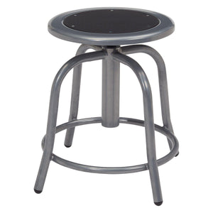 18” - 24” Height Adjustable Swivel Stool-Stools-Black Seat/Grey Frame-