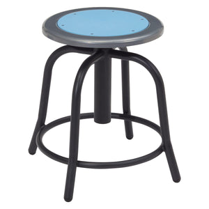 18” - 24” Height Adjustable Swivel Stool-Stools-Blueberry Seat/Black Frame-