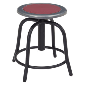 18” - 24” Height Adjustable Swivel Stool-Stools-Burgundy Seat/Black Frame-