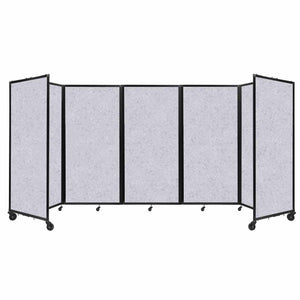 Room Divider 360° Folding Portable Partition with Soundsorb Acoustical Fabric Panels, 14' W x 6' H