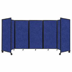 Room Divider 360° Folding Portable Partition with Soundsorb Acoustical Fabric Panels, 14' W x 6' H