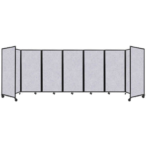 Room Divider 360° Folding Portable Partition with Soundsorb Acoustical Fabric Panels, 19' 6" W x 6' H