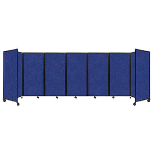 Room Divider 360° Folding Portable Partition with Soundsorb Acoustical Fabric Panels, 19' 6" W x 6' H