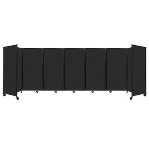 Room Divider 360° Folding Portable Partition with Soundsorb Acoustical Fabric Panels, 19' 6" W x 6' H