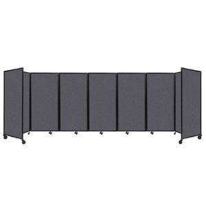 Room Divider 360° Folding Portable Partition with Soundsorb Acoustical Fabric Panels, 19' 6" W x 6' H