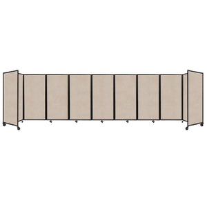 Room Divider 360° Folding Portable Partition with Soundsorb Acoustical Fabric Panels, 25' W x 6' H