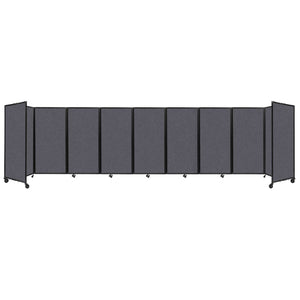 Room Divider 360° Folding Portable Partition with Soundsorb Acoustical Fabric Panels, 25' W x 6' H