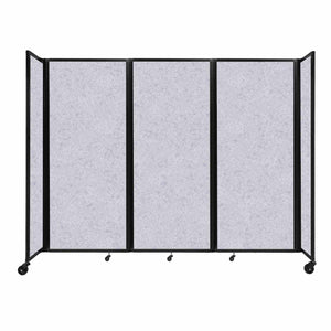 Room Divider 360° Folding Portable Partition with Soundsorb Acoustical Fabric Panels, 8' 6" W x 6' 10" H