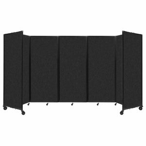 Room Divider 360° Folding Portable Partition with Soundsorb Acoustical Fabric Panels, 14' W x 6' 10" H