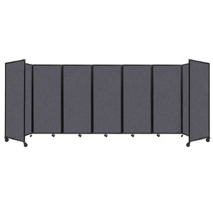Room Divider 360° Folding Portable Partition with Soundsorb Acoustical Fabric Panels, 19' 6" W x 6' 10" H