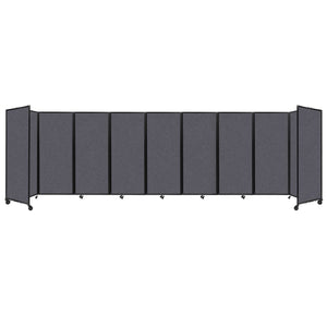 Room Divider 360° Folding Portable Partition with Soundsorb Acoustical Fabric Panels, 25' W x 6' 10" H