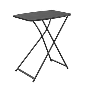 Bridgeport 18" x 26" Adjustable Height Personal Folding Activity Table, Black