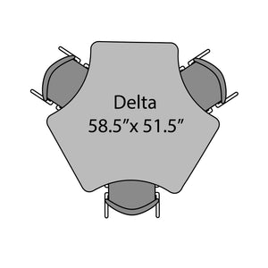Apex Adjustable Height Collaborative Student Table, 60" Delta