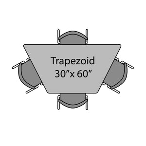 Apex Adjustable Height Collaborative Student Table, 30" x 60" Trapezoid
