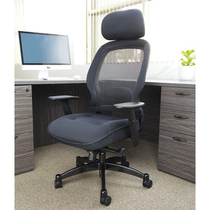 Professional Deluxe Black Breathable Mesh Back Chair