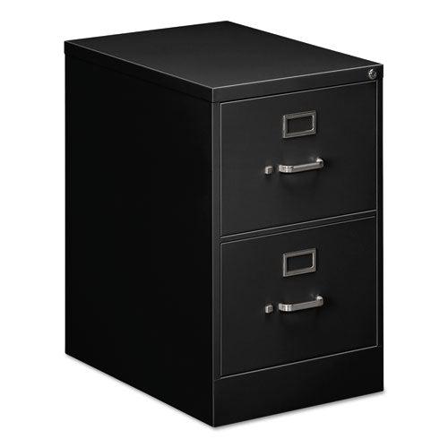 Two-Drawer Economy Vertical File Cabinet, Legal, 18.25" W  x 25" D x 29" H, Black