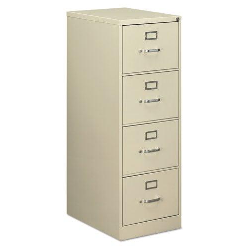 Four-Drawer Economy Vertical File Cabinet, Legal, 18.25" W x 25" D x 52" H, Putty