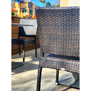 Monterey Collection Outdoor/Indoor Java Synthetic Wicker Stacking Armchair