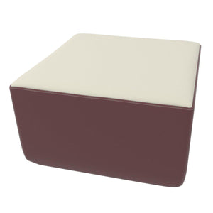 Fomcore Armless Series Linear Corner Ottoman, 100% ALL-FOAM CORE, Antibacterial Vinyl Seat, Patterned Vinyl Sides, LIFETIME WARRANTY, FREE SHIPPING
