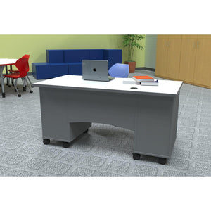 Double Cabinet Mobile Teacher's Desk