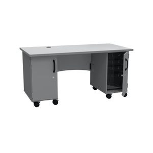 Double Cabinet Mobile Teacher's Desk