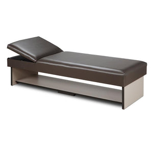 Panel Leg Recovery Couch with Full Shelf, Flat Foam Adjustable Headrest
