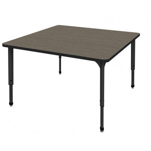 Marco Apex Adjustable Height Collaborative Student Table, 48" Square