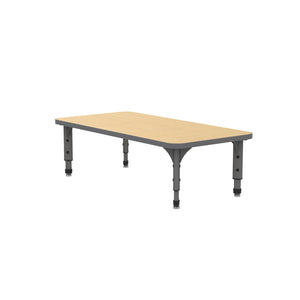 Adjustable Height Floor Activity Table, 24" x 48" Rectangle