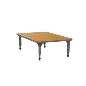 Adjustable Height Floor Activity Table, 30" x 48" Rectangle