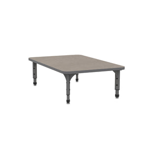 Adjustable Height Floor Activity Table, 30" x 48" Rectangle