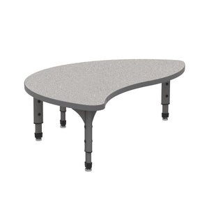 Adjustable Height Floor Activity Table, 30" x 54" Wave Half Round