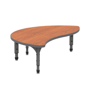 Adjustable Height Floor Activity Table, 30" x 54" Wave Half Round