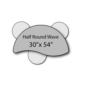 Adjustable Height Floor Activity Table with Dry-Erase Laminate Markerboard Top, 30" x 54" Wave Half Round