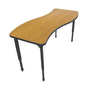 Apex Adjustable Height Collaborative Student Table, 24" x 60" Wave