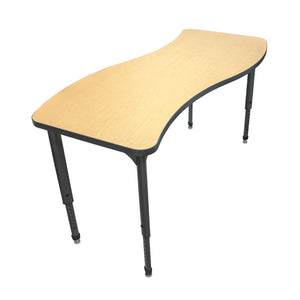 Apex Adjustable Height Collaborative Student Table, 24" x 60" Wave