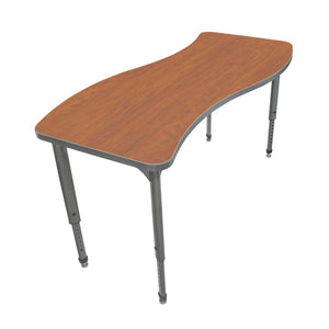 Apex Adjustable Height Collaborative Student Table, 24" x 60" Wave