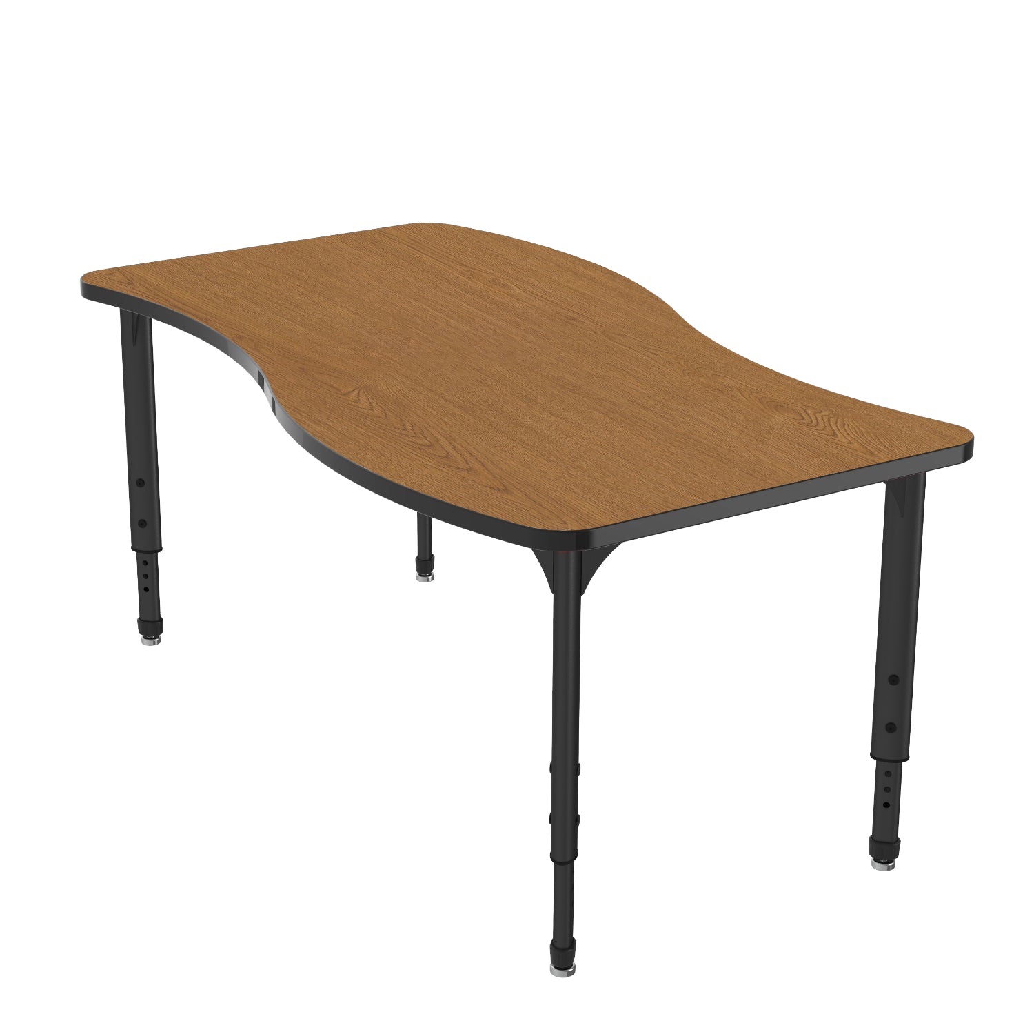 Apex Adjustable Height Collaborative Student Table, 30" x 60" Wave